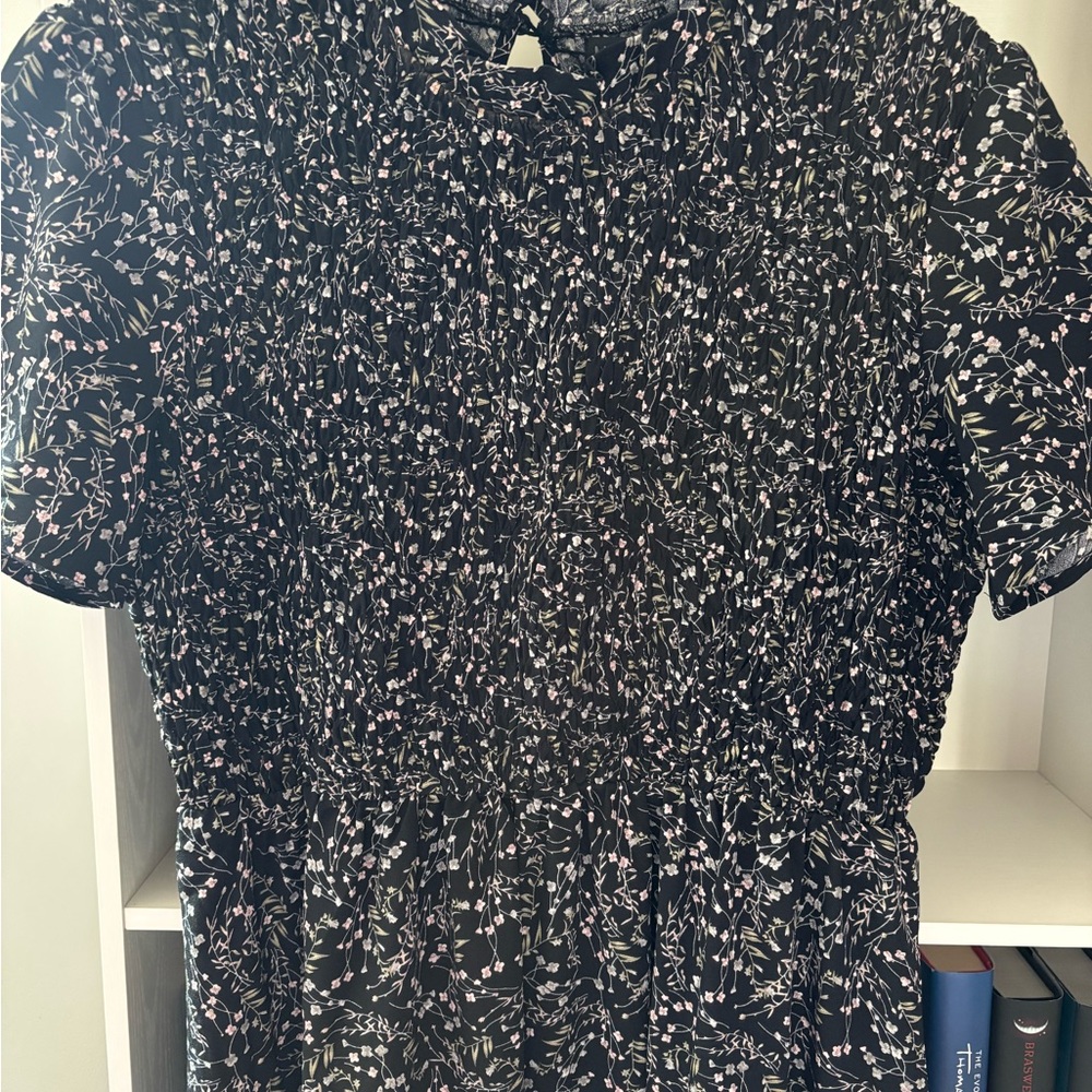 Floral Black Dress